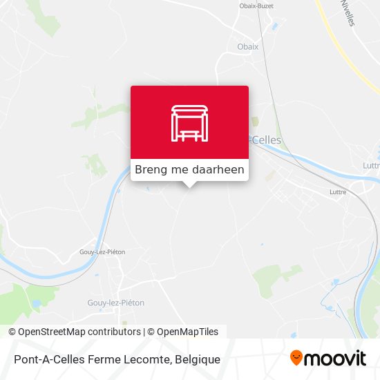 Pont-A-Celles Ferme Lecomte kaart