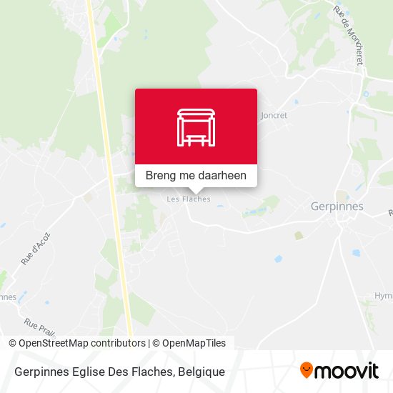 Gerpinnes Eglise Des Flaches kaart
