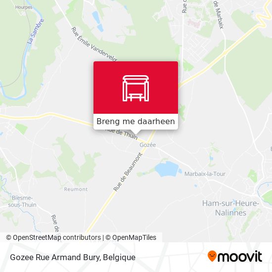 Gozee Rue Armand Bury kaart