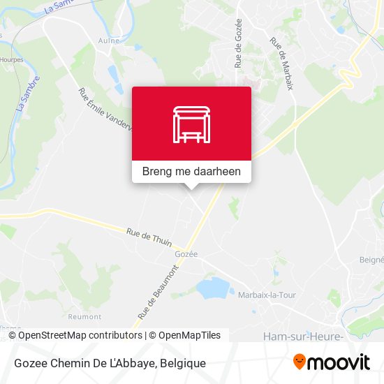 Gozee Chemin De L'Abbaye kaart
