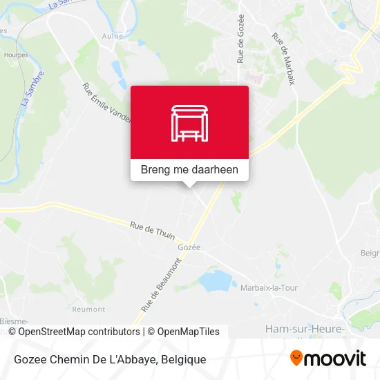Gozee Chemin De L'Abbaye kaart