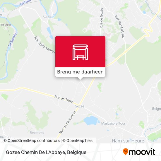 Gozee Chemin De L'Abbaye kaart