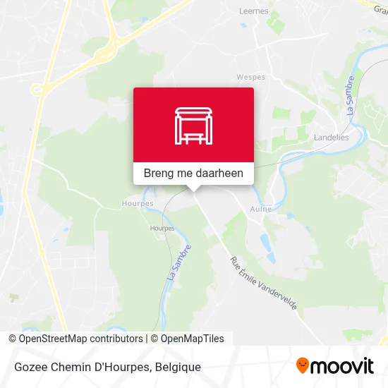 Gozee Chemin D'Hourpes kaart