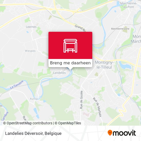 Landelies Déversoir kaart
