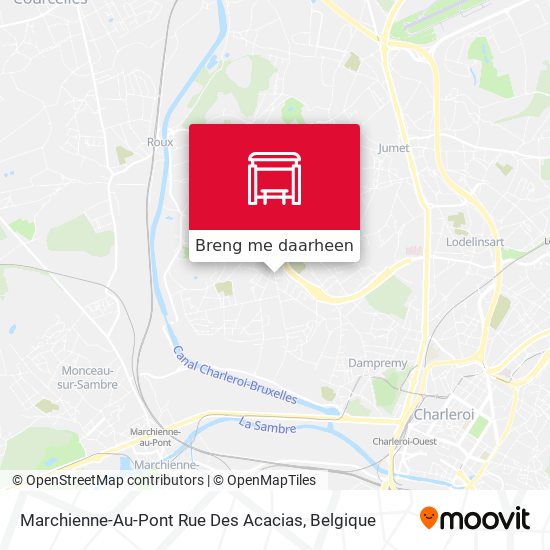Marchienne-Au-Pont Rue Des Acacias kaart