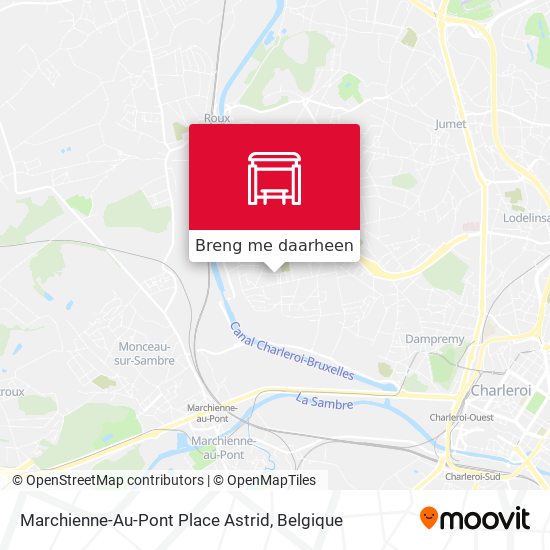 Marchienne-Au-Pont Place Astrid kaart