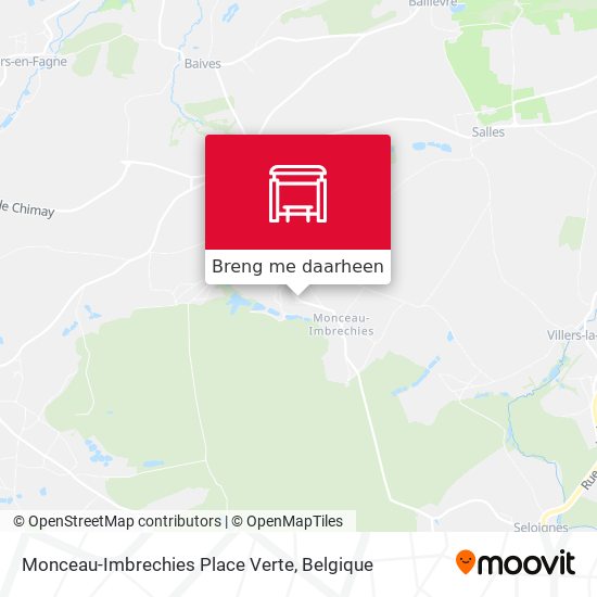 Monceau-Imbrechies Place Verte kaart