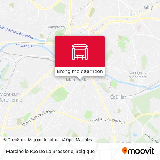 Marcinelle Rue De La Brasserie kaart