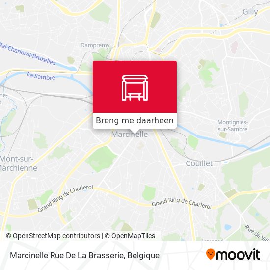Marcinelle Rue De La Brasserie kaart