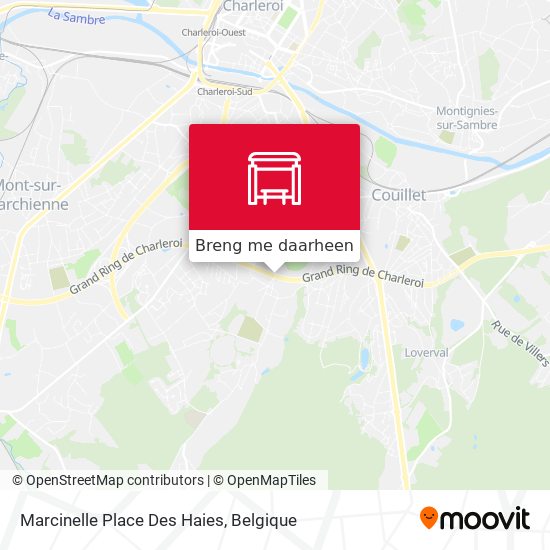 Marcinelle Place Des Haies kaart