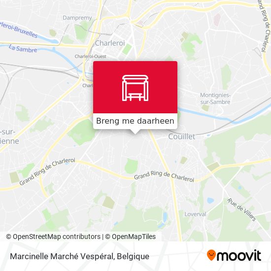 Marcinelle Marché Vespéral kaart