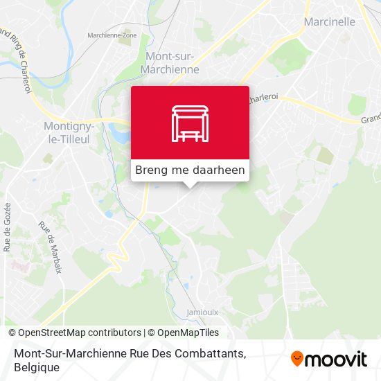Mont-Sur-Marchienne Rue Des Combattants kaart