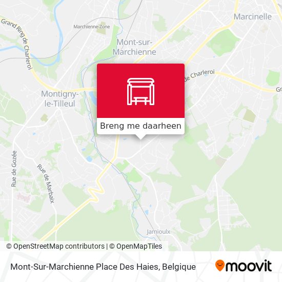 Mont-Sur-Marchienne Place Des Haies kaart
