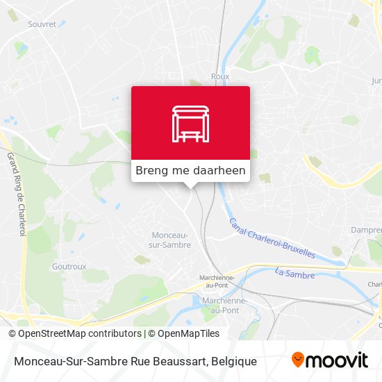 Monceau-Sur-Sambre Rue Beaussart kaart