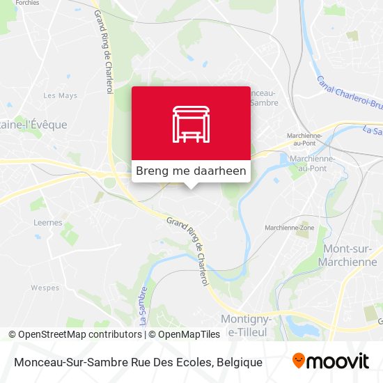 Monceau-Sur-Sambre Rue Des Ecoles kaart