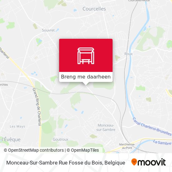 Monceau-Sur-Sambre Rue Fosse du Bois kaart