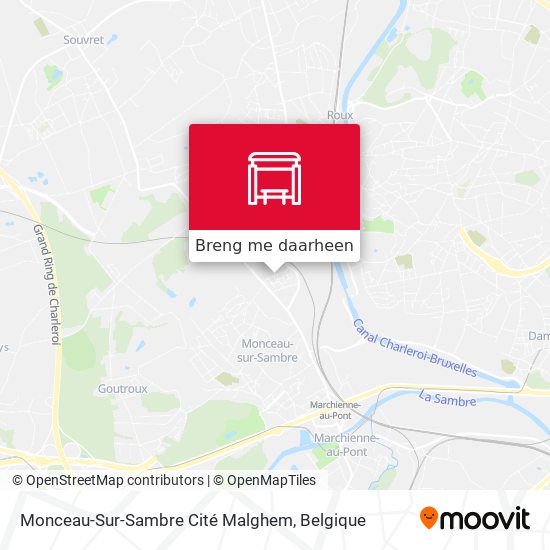 Monceau-Sur-Sambre Cité Malghem kaart