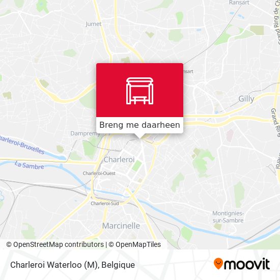 Charleroi Waterloo (M) kaart