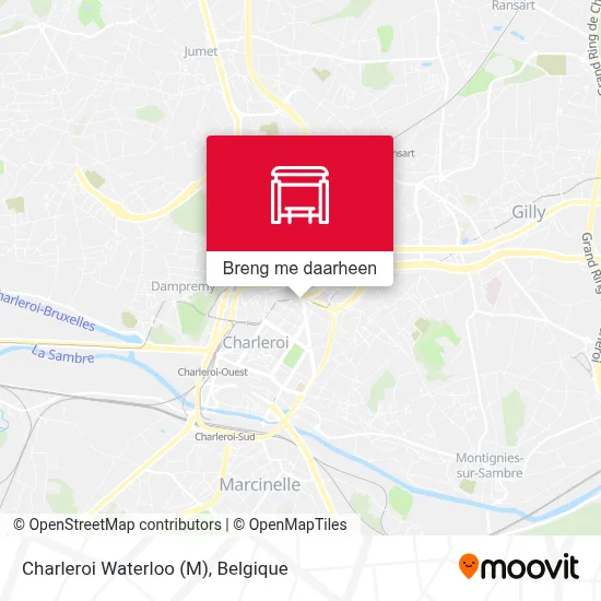 Charleroi Waterloo (M) kaart