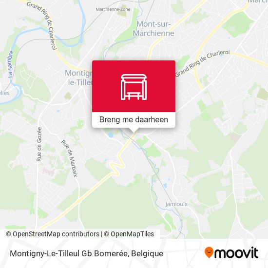 Montigny-Le-Tilleul Gb Bomerée kaart