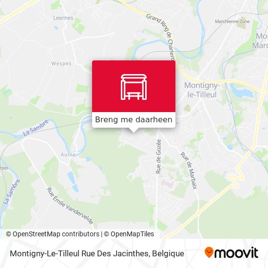 Montigny-Le-Tilleul Rue Des Jacinthes kaart