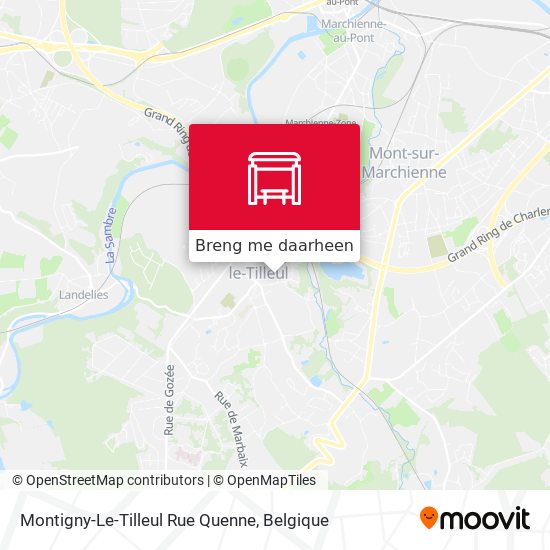 Montigny-Le-Tilleul Rue Quenne kaart