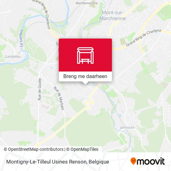 Montigny-Le-Tilleul Usines Renson kaart