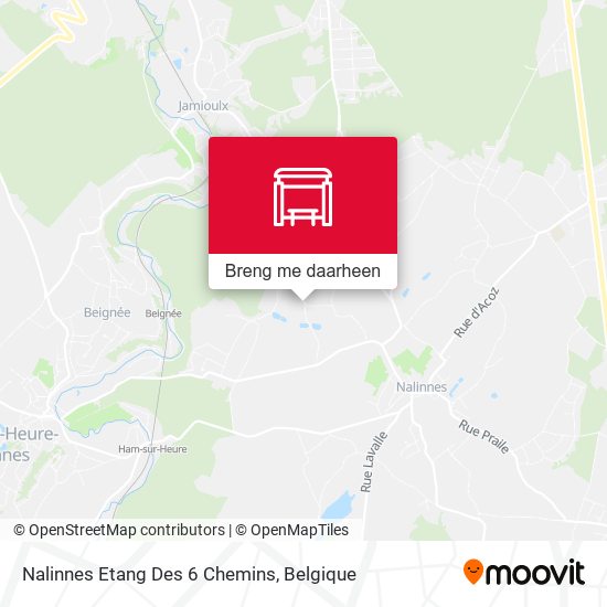 Nalinnes Etang Des 6 Chemins kaart