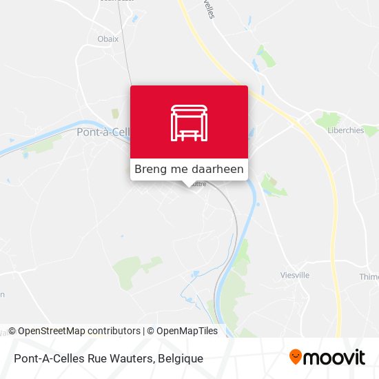 Pont-A-Celles Rue Wauters kaart
