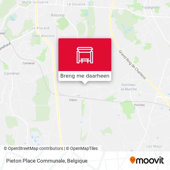 Pieton Place Communale kaart