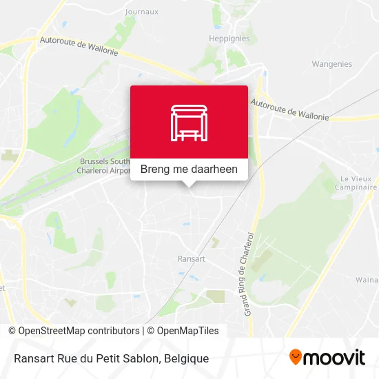 Ransart Rue du Petit Sablon kaart