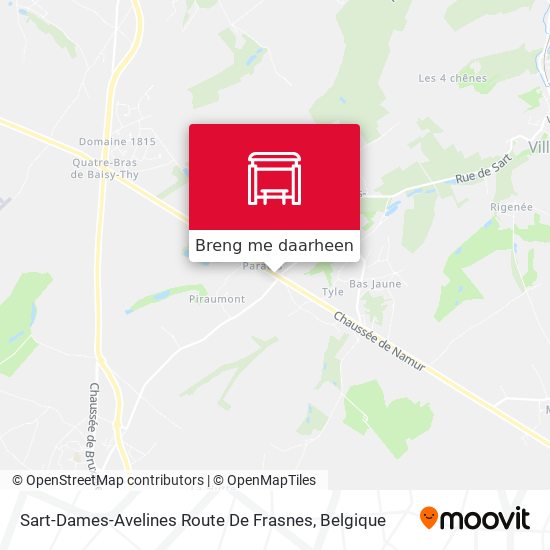 Sart-Dames-Avelines Route De Frasnes kaart