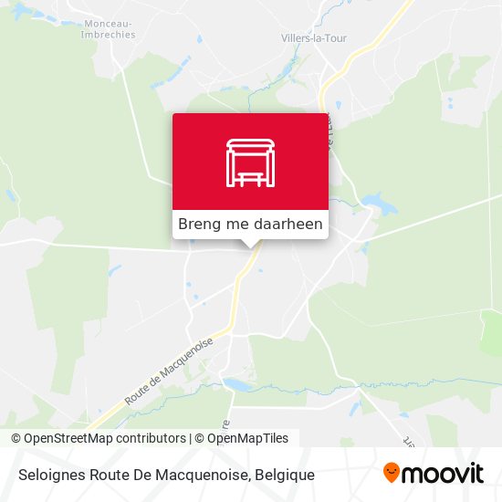 Seloignes Route De Macquenoise kaart