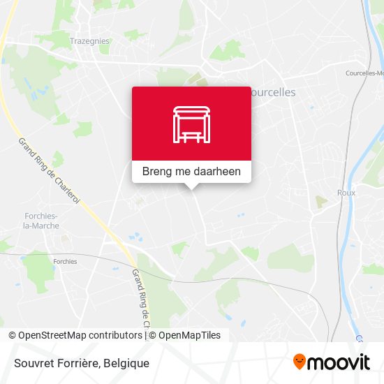 Souvret Forrière kaart