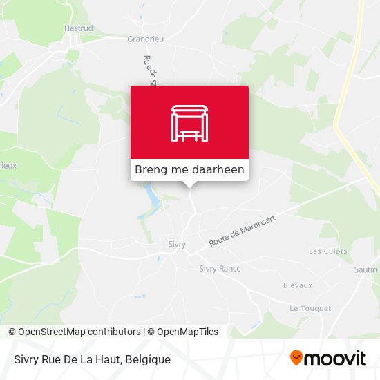 Sivry Rue De La Haut kaart