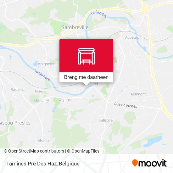 Tamines Pré Des Haz kaart