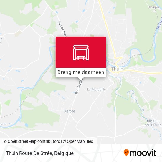 Thuin Route De Strée kaart