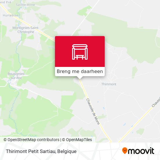 Thirimont Petit Sartiau kaart