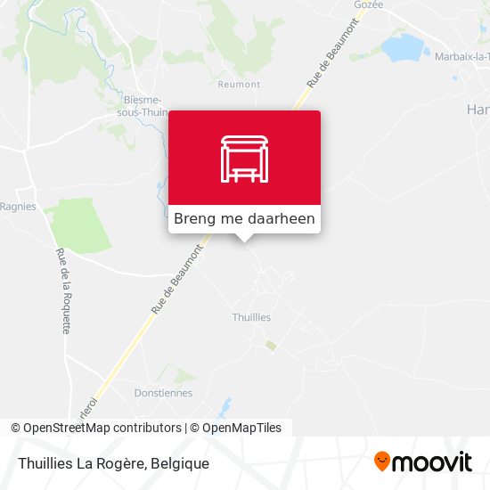 Thuillies La Rogère kaart
