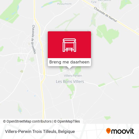 Villers-Perwin Trois Tilleuls kaart