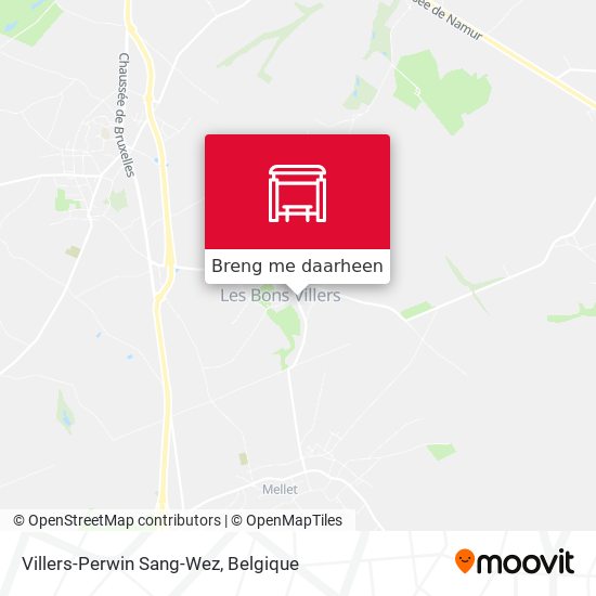 Villers-Perwin Sang-Wez kaart