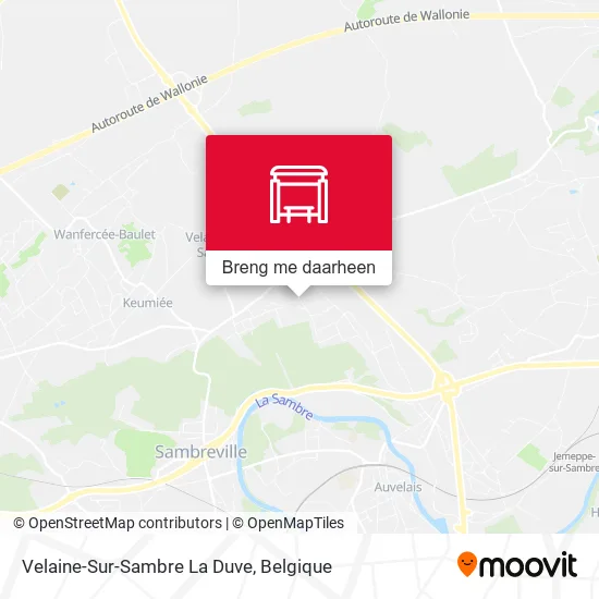 Velaine-Sur-Sambre La Duve kaart