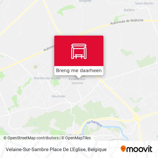 Velaine-Sur-Sambre Place De L'Eglise kaart