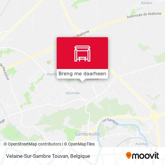 Velaine-Sur-Sambre Touvan kaart