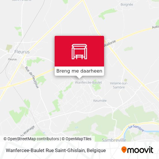 Wanfercee-Baulet Rue Saint-Ghislain kaart
