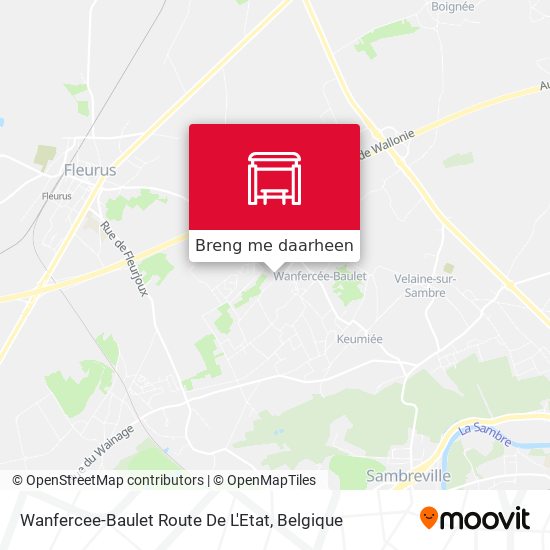Wanfercee-Baulet Route De L'Etat kaart