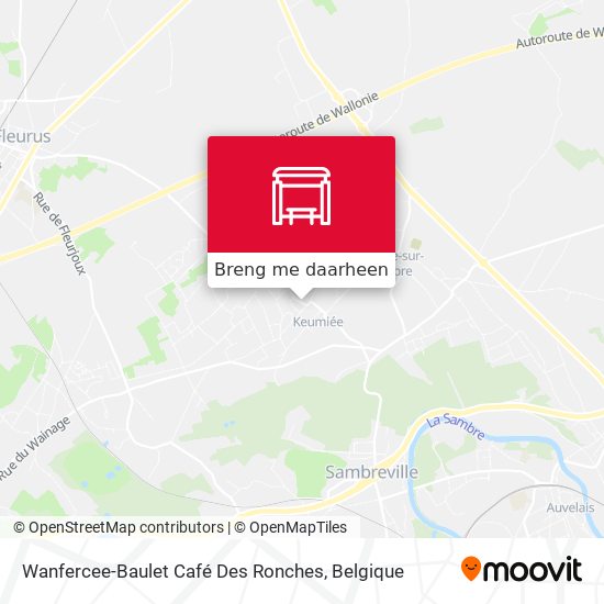 Wanfercee-Baulet Café Des Ronches kaart