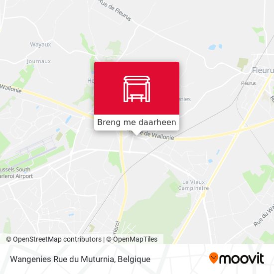 Wangenies Rue du Muturnia kaart
