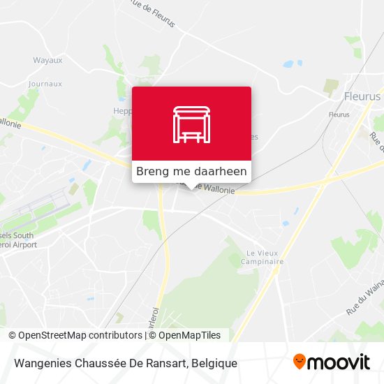 Wangenies Chaussée De Ransart kaart