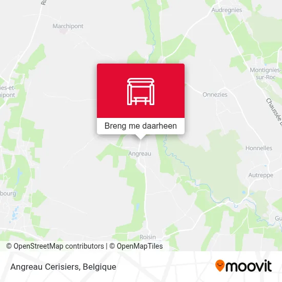 Angreau Cerisiers kaart